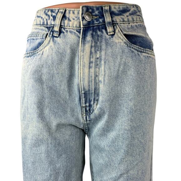 NEW WeWoreWhat Women's Rigid Denim Light Wash Distressed High Rise Dad Jeans  28 - Picture 4 of 7